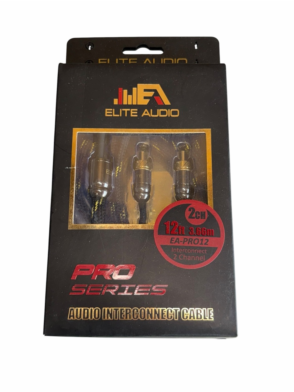 🔥Elite Audio EA-PRO12 12ft 2 Channel RCA Audio Interconnect Cable OFC Pro Series